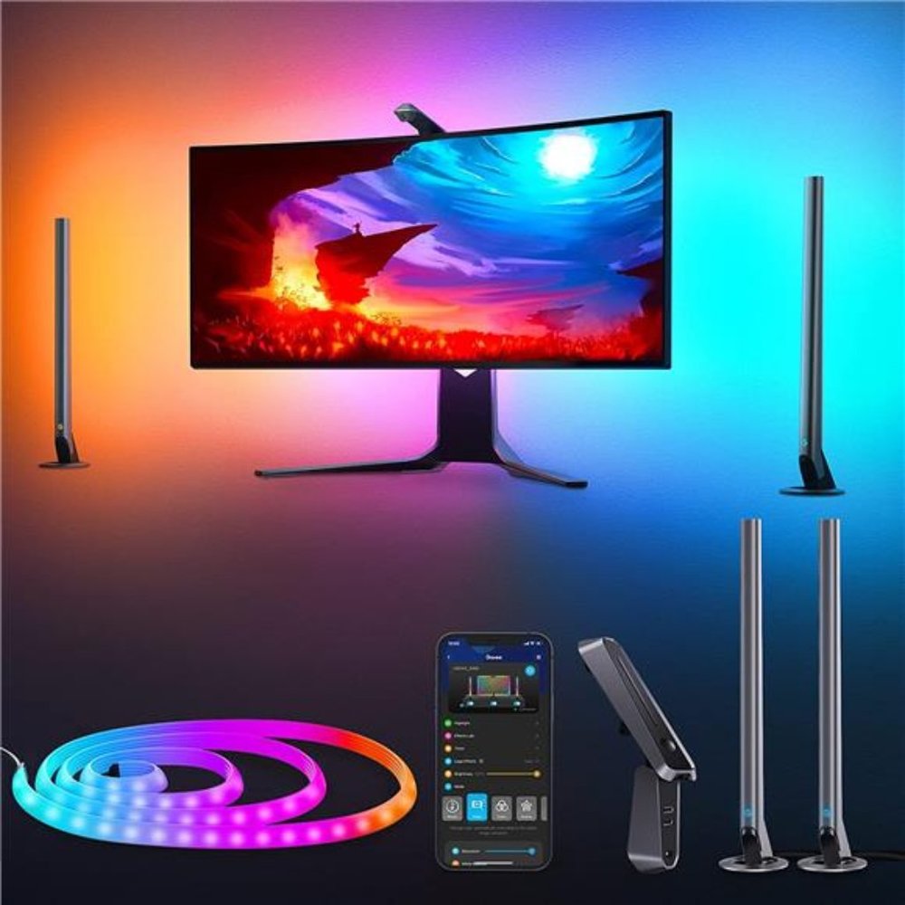 LED Strip Lights(55'') & Gaming Light Bars(17'') with Camera, Smart DreamView